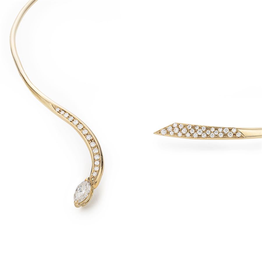 Collana 'Reverso' oro giallo REVERSO | CL OGAU18G MRQ E DIAM CT. 1,16